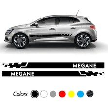 Renault Megane Damalı Yan Kapı Şerit Sticker Etiket Modeli