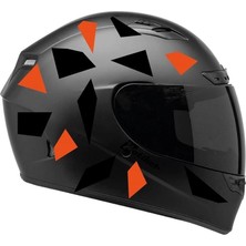 Kare Siyah Neon Turuncu Kamuflaj Kask Sticker Modeli