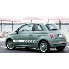 Fiat 500 Yan Kapı Şerit Sticker Etiket Modeli