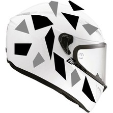 Kare Gri Siyah Kamuflaj Kask Sticker Modeli 2