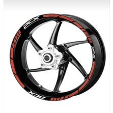 Motosiklet Jant Şeridi Kırmızı Pcx Sağ-Sol/ön-Arka