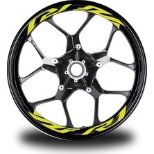 Yamaha Racıng Team Yazılı Neon Sarı Arka Maşa Sticker Etiket Mode