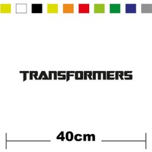 Transformers Sponsor Marka Tek Renk Sticker Etiket