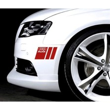 Audi Yan Kapı Logo ve Yazı Detaylı Sticker Etiket