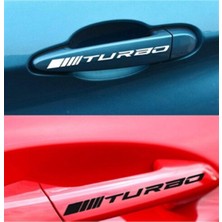 Turbo Yazılı Kapı Kolu Sticker Etiket Modeli