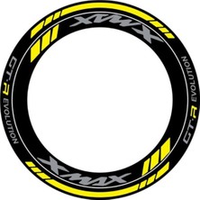 Yamaha Xmax Yazılı Sarı Jant Sticker Etiket Modeli