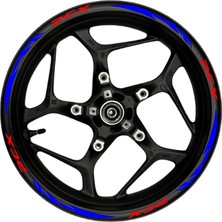 Motosiklet Jant Şeridi Pcx Kırmızı Yazılı Mavi Reflektif Sağ-Sol/ön-Arka
