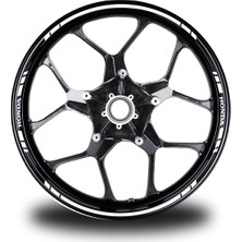 Yamaha Yazılı Kısa Yazısız Uzun Dış Şerit 16'lı Çift Renk Jant Sticker Modeli