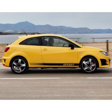 Sport Yazılı Yan Kapı Kesikli Şerit Sticker Etiket Modeli