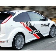 Yan Kapı Sport Yazılı Desenli Sticker Etiket Modeli