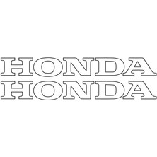 27 cm Honda Yazılı Mini Sticker Etiket Modeli