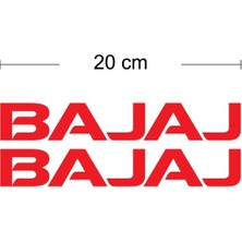 Bajaj Yazılı Renkli Sticker Etiket Modeli