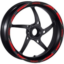 Motosiklet Jant Şeridi Kırmızı Sağ-Sol/ön-Arka