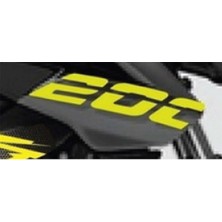 Bajaj Pulsar NS200 Neon Sarı 200 Yazısı Sticker Etiket Modeli