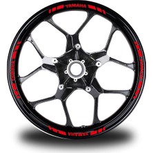 Yamaha Yazılı Kısa Dış Şerit 16'lı Tek Renk Jant Sticker Modeli