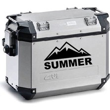 Summer Desenli Motosiklet Çanta Sticker Etiket Modeli