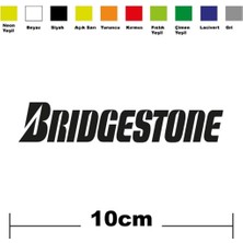 Bridgestone Sponsor Marka Tek Renk Sticker Etiket