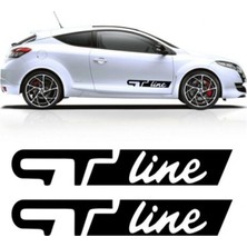 Renault Gt Lıne Yazılı Yan Kapı Şerit Sticker Etiket Modeli