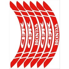 Motosiklet Jant Şeridi Reflektör Kırmızı Geniş Cbr Uyumlu Sağ-Sol/ön-Arka