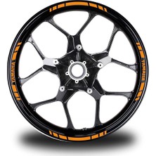 Yamaha Yazılı Kısa Yazısız Kısa Dış Şerit 16'lı Tek Renk Jant Sticker Modeli