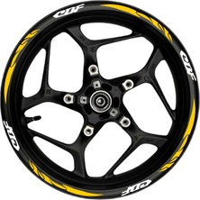 Motosiklet Jant Şeridi Cbf Uyumlu Beyaz-Turuncu Reflektif Sağ-Sol/ön-Arka