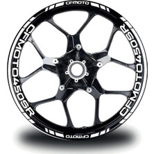Cfmoto 450SR Jant Sticker Iç Dış Yazılı Beyaz