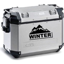 Winter Desenli Motosiklet Çanta Sticker Etiket Modeli