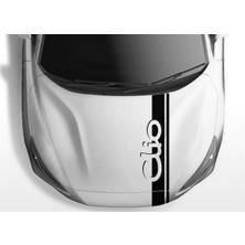 Renault Clio Ön Kaput Yazılı Sticker Etiket Modeli