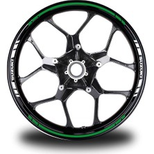 Suzukı Yazılı Kısa Yazısız Uzun Dış Şerit 16'lı Çift Renk Jant Sticker Modeli