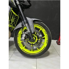 Yamaha Yazılı Kısa Yazısız Uzun Dış Şerit 16'lı Çift Renk Jant Sticker Modeli