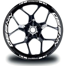 Cfmoto NK250 Jant Sticker Iç & Dış Takım Etiket Modeli Gri - Beyaz