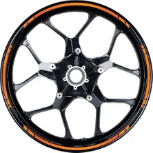 Yazısız Uzun Kısa Kesikli Tek Renk 16'lı Jant Sticker Modeli