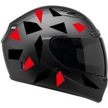 Kare Siyah Kırmızı Kamuflaj Kask Sticker Modeli