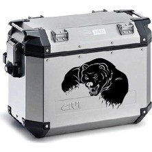 Ayı Desenli Motosiklet Çanta Sticker Etiket Modeli - 2