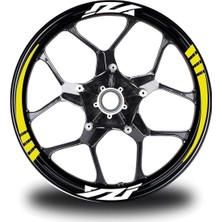 Yzf Yazılı Sarı Takım Jant Sticker Modeli
