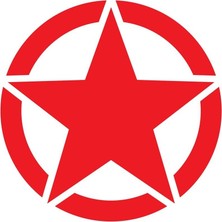 Askeri Yıldız Mini Sticker Etiket Modeli