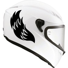 Tek Renk Kanat ( Wing Helmet Stickers ) Kask Sticker Etiket Modeli 3