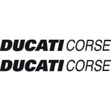 Ducati Corse Yazılı Renkli Sticker Etiket Modeli