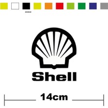 Shell Sponsor Marka Tek Renk Sticker Etiket