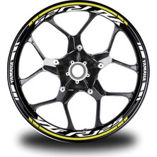 Sarı Yamaha Yzf R125 Takım Jant Sticker Etiket