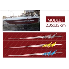 Tekne Renkli Sticker Etiket Modeli