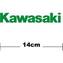 Kawasaki Logo Yazı Sticker Etiket Tek Renk