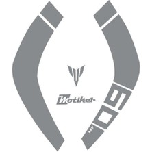 Yamaha Mt-09 Depo Üstü Tek Çizgi 09 mt Yazılı Sticker Etiket Modeli