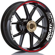 Ducati Corse Yazılı Jant Sticker Etiket Modeli