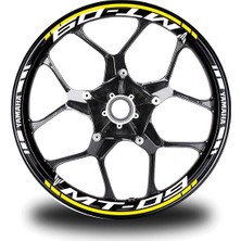 Sarı Yamaha mt 09 Takım Jant Sticker Etiket