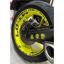 Yamaha mt 07 Uyumlu Siyah Jant Içi Yazılı Şeritli