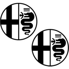 Alfa Romeo Otomobil Yan Kapı Logo Sticker Etiket Modeli