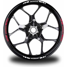 Honda Yazılı Kısa Dış Şerit 16'lı Jant Sticker Çift Renk Modeli