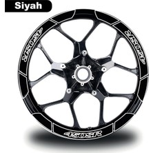 Siyah Cf Moto 450 Sr Geniş Jant Sticker Etiket Modeli