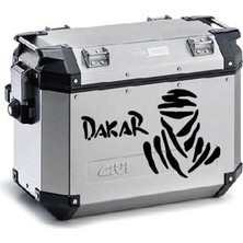 Dakar Desenli Motosiklet Çanta Sticker Etiket Modeli
